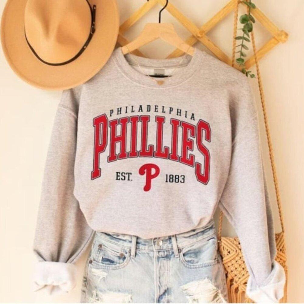 Phillies Baseball Sweatshirt Retro Philadelphia Baseball Crewneck 05